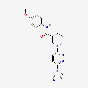 molecular formula C20H22N6O2 B6427421 1-[6-(1H-imidazol-1-yl)pyridazin-3-yl]-N-(4-methoxyphenyl)piperidine-3-carboxamide CAS No. 1706253-20-4