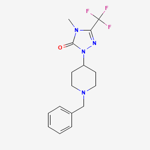 molecular formula C16H19F3N4O B6427451 1-(1-benzylpiperidin-4-yl)-4-methyl-3-(trifluoromethyl)-4,5-dihydro-1H-1,2,4-triazol-5-one CAS No. 2034329-89-8