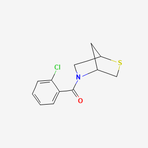 molecular formula C12H12ClNOS B6427475 5-(2-chlorobenzoyl)-2-thia-5-azabicyclo[2.2.1]heptane CAS No. 2034607-38-8