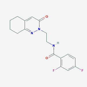 molecular formula C17H17F2N3O2 B6427496 2,4-difluoro-N-[2-(3-oxo-2,3,5,6,7,8-hexahydrocinnolin-2-yl)ethyl]benzamide CAS No. 2034429-74-6