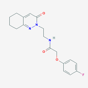 2-(4-fluorophenoxy)-N-[2-(3-oxo-2,3,5,6,7,8-hexahydrocinnolin-2-yl)ethyl]acetamide