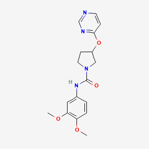 N-(3,4-dimethoxyphenyl)-3-(pyrimidin-4-yloxy)pyrrolidine-1-carboxamide