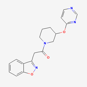 2-(1,2-benzoxazol-3-yl)-1-[3-(pyrimidin-4-yloxy)piperidin-1-yl]ethan-1-one