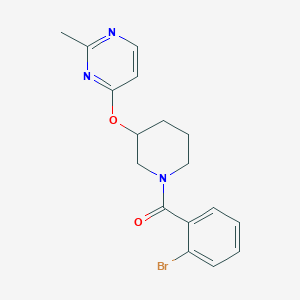 molecular formula C17H18BrN3O2 B6427621 4-{[1-(2-bromobenzoyl)piperidin-3-yl]oxy}-2-methylpyrimidine CAS No. 2034575-47-6