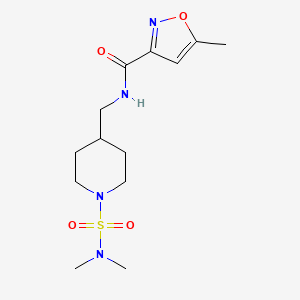 molecular formula C13H22N4O4S B6427666 N-{[1-(dimethylsulfamoyl)piperidin-4-yl]methyl}-5-methyl-1,2-oxazole-3-carboxamide CAS No. 2034375-76-1