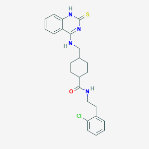 N-[2-(2-chlorophenyl)ethyl]-4-{[(2-sulfanylidene-1,2-dihydroquinazolin-4-yl)amino]methyl}cyclohexane-1-carboxamide