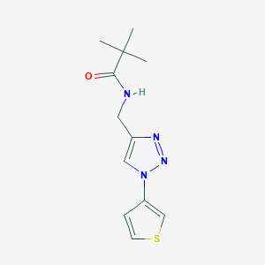 2,2-dimethyl-N-{[1-(thiophen-3-yl)-1H-1,2,3-triazol-4-yl]methyl}propanamide