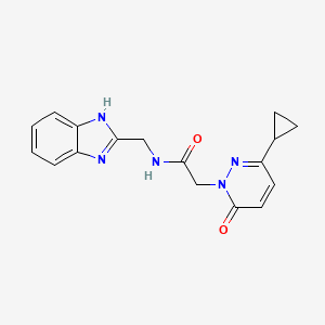 molecular formula C17H17N5O2 B6427719 N-[(1H-1,3-benzodiazol-2-yl)methyl]-2-(3-cyclopropyl-6-oxo-1,6-dihydropyridazin-1-yl)acetamide CAS No. 2034304-82-8