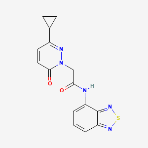 molecular formula C15H13N5O2S B6427724 N-(2,1,3-benzothiadiazol-4-yl)-2-(3-cyclopropyl-6-oxo-1,6-dihydropyridazin-1-yl)acetamide CAS No. 2034535-50-5
