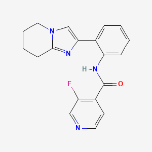 3-fluoro-N-(2-{5H,6H,7H,8H-imidazo[1,2-a]pyridin-2-yl}phenyl)pyridine-4-carboxamide