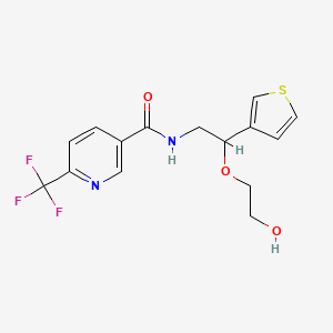 N-[2-(2-hydroxyethoxy)-2-(thiophen-3-yl)ethyl]-6-(trifluoromethyl)pyridine-3-carboxamide
