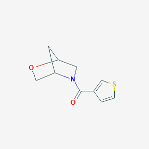 molecular formula C10H11NO2S B6427823 5-(thiophene-3-carbonyl)-2-oxa-5-azabicyclo[2.2.1]heptane CAS No. 2034606-06-7