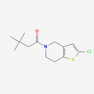 molecular formula C13H18ClNOS B6427831 1-{2-chloro-4H,5H,6H,7H-thieno[3,2-c]pyridin-5-yl}-3,3-dimethylbutan-1-one CAS No. 2034223-78-2