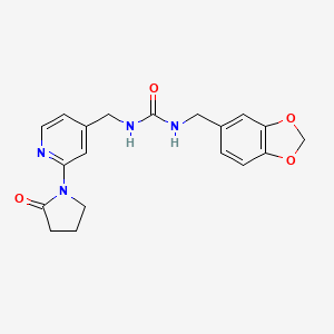 molecular formula C19H20N4O4 B6427861 3-[(2H-1,3-benzodioxol-5-yl)methyl]-1-{[2-(2-oxopyrrolidin-1-yl)pyridin-4-yl]methyl}urea CAS No. 2034586-27-9