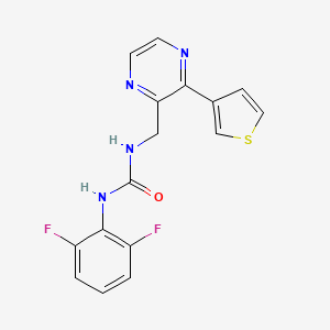 molecular formula C16H12F2N4OS B6427872 1-(2,6-difluorophenyl)-3-{[3-(thiophen-3-yl)pyrazin-2-yl]methyl}urea CAS No. 2034498-63-8