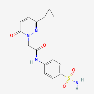 molecular formula C15H16N4O4S B6427884 2-(3-cyclopropyl-6-oxo-1,6-dihydropyridazin-1-yl)-N-(4-sulfamoylphenyl)acetamide CAS No. 2034367-04-7