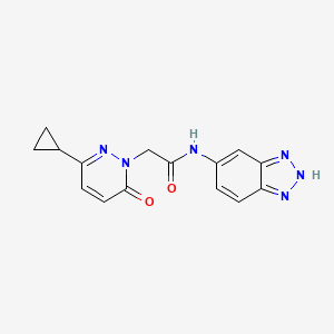 molecular formula C15H14N6O2 B6427887 N-(1H-1,2,3-benzotriazol-5-yl)-2-(3-cyclopropyl-6-oxo-1,6-dihydropyridazin-1-yl)acetamide CAS No. 2034268-06-7
