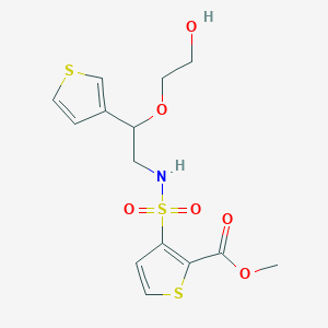 molecular formula C14H17NO6S3 B6427915 methyl 3-{[2-(2-hydroxyethoxy)-2-(thiophen-3-yl)ethyl]sulfamoyl}thiophene-2-carboxylate CAS No. 2034304-95-3