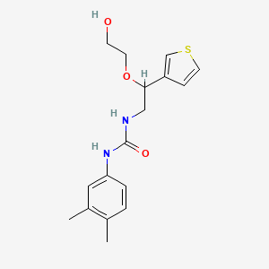 molecular formula C17H22N2O3S B6427923 1-(3,4-dimethylphenyl)-3-[2-(2-hydroxyethoxy)-2-(thiophen-3-yl)ethyl]urea CAS No. 2034566-58-8