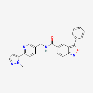 molecular formula C24H19N5O2 B6427928 N-{[6-(1-methyl-1H-pyrazol-5-yl)pyridin-3-yl]methyl}-3-phenyl-2,1-benzoxazole-5-carboxamide CAS No. 2034368-93-7