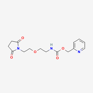 molecular formula C15H19N3O5 B6427949 (pyridin-2-yl)methyl N-{2-[2-(2,5-dioxopyrrolidin-1-yl)ethoxy]ethyl}carbamate CAS No. 2034538-73-1