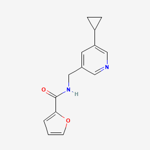 N-[(5-cyclopropylpyridin-3-yl)methyl]furan-2-carboxamide