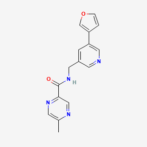 molecular formula C16H14N4O2 B6427967 N-{[5-(furan-3-yl)pyridin-3-yl]methyl}-5-methylpyrazine-2-carboxamide CAS No. 2034314-12-8