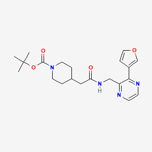 molecular formula C21H28N4O4 B6427996 tert-butyl 4-[({[3-(furan-3-yl)pyrazin-2-yl]methyl}carbamoyl)methyl]piperidine-1-carboxylate CAS No. 2034501-40-9
