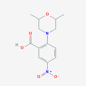 molecular formula C13H16N2O5 B064280 2-(2,6-二甲基吗啉基)-5-硝基苯甲酸 CAS No. 175136-71-7