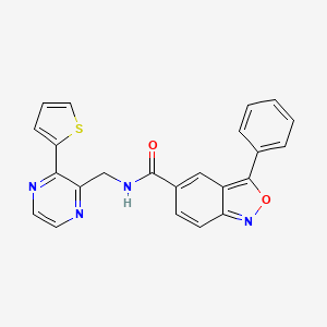 molecular formula C23H16N4O2S B6428014 3-phenyl-N-{[3-(thiophen-2-yl)pyrazin-2-yl]methyl}-2,1-benzoxazole-5-carboxamide CAS No. 2034397-78-7