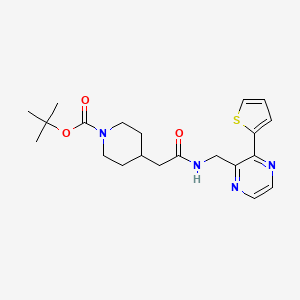 tert-butyl 4-[({[3-(thiophen-2-yl)pyrazin-2-yl]methyl}carbamoyl)methyl]piperidine-1-carboxylate