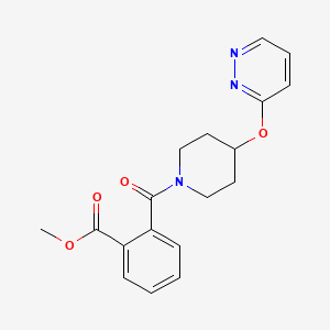 molecular formula C18H19N3O4 B6428083 methyl 2-[4-(pyridazin-3-yloxy)piperidine-1-carbonyl]benzoate CAS No. 1705509-84-7