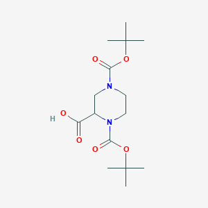 B064281 1,4-di-Boc-piperazine-2-carboxylic acid CAS No. 181955-79-3
