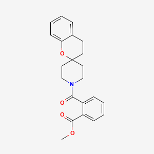 molecular formula C22H23NO4 B6428110 methyl 2-({3,4-dihydrospiro[1-benzopyran-2,4'-piperidine]-1'-yl}carbonyl)benzoate CAS No. 1705519-08-9