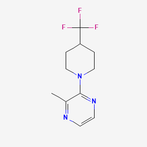 molecular formula C11H14F3N3 B6428118 2-methyl-3-[4-(trifluoromethyl)piperidin-1-yl]pyrazine CAS No. 2034478-97-0