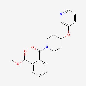 molecular formula C19H20N2O4 B6428127 methyl 2-[4-(pyridin-3-yloxy)piperidine-1-carbonyl]benzoate CAS No. 1705530-15-9