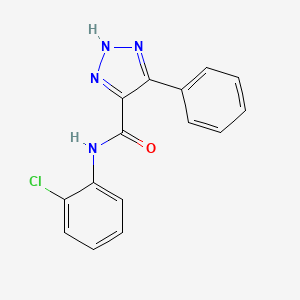 molecular formula C15H11ClN4O B6428135 N-(2-chlorophenyl)-4-phenyl-1H-1,2,3-triazole-5-carboxamide CAS No. 2034249-68-6