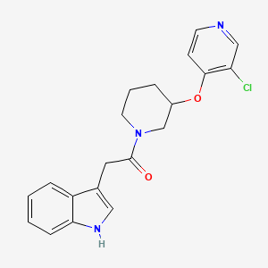 1-{3-[(3-chloropyridin-4-yl)oxy]piperidin-1-yl}-2-(1H-indol-3-yl)ethan-1-one