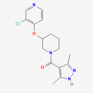 3-chloro-4-{[1-(3,5-dimethyl-1H-pyrazole-4-carbonyl)piperidin-3-yl]oxy}pyridine