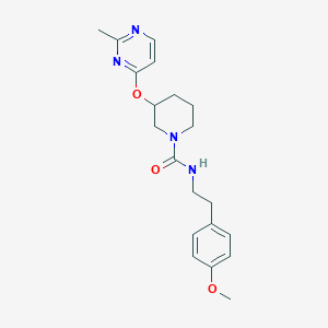 molecular formula C20H26N4O3 B6428245 N-[2-(4-methoxyphenyl)ethyl]-3-[(2-methylpyrimidin-4-yl)oxy]piperidine-1-carboxamide CAS No. 2034525-88-5