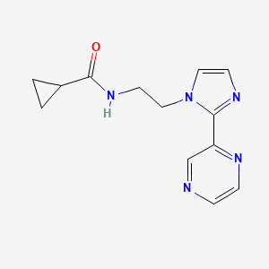 N-{2-[2-(pyrazin-2-yl)-1H-imidazol-1-yl]ethyl}cyclopropanecarboxamide