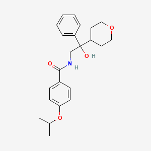 N-[2-hydroxy-2-(oxan-4-yl)-2-phenylethyl]-4-(propan-2-yloxy)benzamide