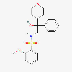 N-[2-hydroxy-2-(oxan-4-yl)-2-phenylethyl]-2-methoxybenzene-1-sulfonamide
