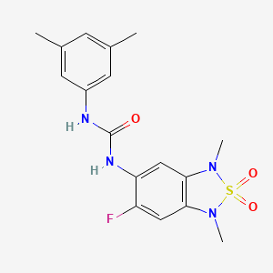 1-(3,5-dimethylphenyl)-3-(6-fluoro-1,3-dimethyl-2,2-dioxo-1,3-dihydro-2lambda6,1,3-benzothiadiazol-5-yl)urea
