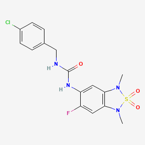 1-[(4-chlorophenyl)methyl]-3-(6-fluoro-1,3-dimethyl-2,2-dioxo-1,3-dihydro-2lambda6,1,3-benzothiadiazol-5-yl)urea