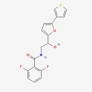 molecular formula C17H13F2NO3S B6428357 2,6-difluoro-N-{2-hydroxy-2-[5-(thiophen-3-yl)furan-2-yl]ethyl}benzamide CAS No. 2034489-92-2