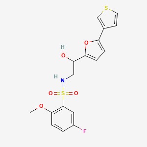 5-fluoro-N-{2-hydroxy-2-[5-(thiophen-3-yl)furan-2-yl]ethyl}-2-methoxybenzene-1-sulfonamide