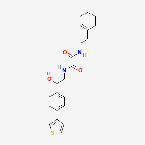 molecular formula C22H26N2O3S B6428372 N'-[2-(cyclohex-1-en-1-yl)ethyl]-N-{2-hydroxy-2-[4-(thiophen-3-yl)phenyl]ethyl}ethanediamide CAS No. 2034492-46-9
