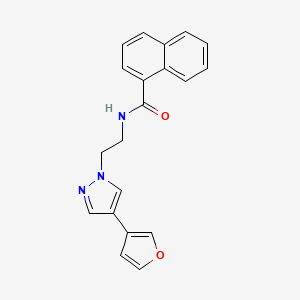 molecular formula C20H17N3O2 B6428466 N-{2-[4-(furan-3-yl)-1H-pyrazol-1-yl]ethyl}naphthalene-1-carboxamide CAS No. 2034331-04-7