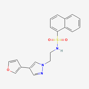 molecular formula C19H17N3O3S B6428477 N-{2-[4-(furan-3-yl)-1H-pyrazol-1-yl]ethyl}naphthalene-1-sulfonamide CAS No. 2034377-92-7